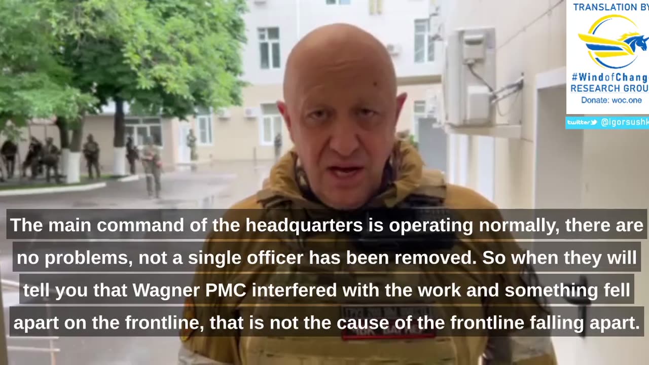 Wagner leader Prigozhins first public statement in Rostov