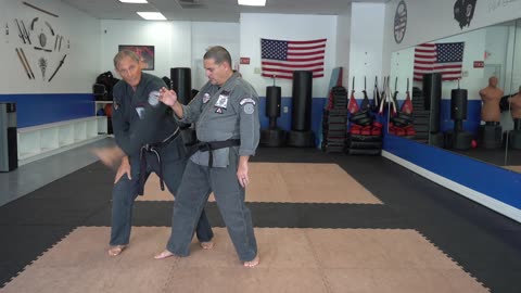 Correcting common errors executing the American Kenpo technique Glancing Spear