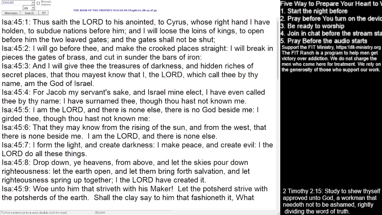 Isaiah 40-48, 2 Kings 18:9-19:37