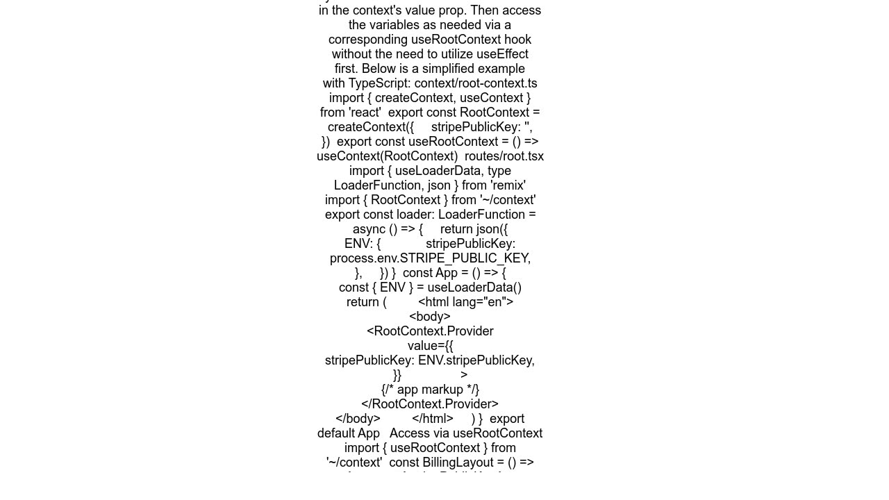 window is not defined when trying to access environment variables in Remix