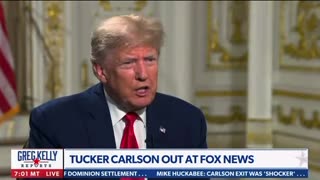 Trump reacts to Tucker Carlson's exit from Fox News