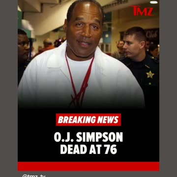 Rip to oj simpson accused murder his wife Nicole and Ron he was later acquitted 4/11/24 🙏🕊