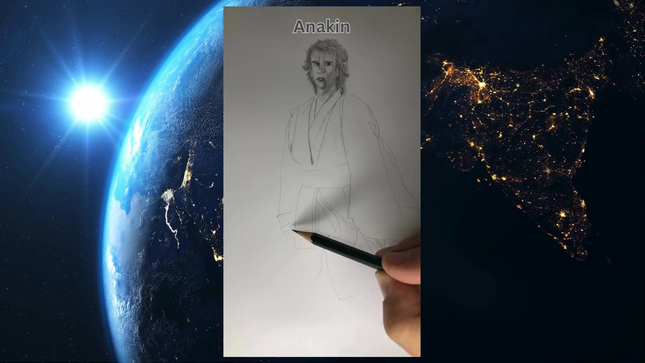 Anakin Episode 3 Revenge of the Sith timelapse drawig