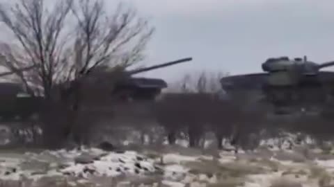 Today, an echelon of the Serbian army with M-84 tanks and the Strela-10 air defense system