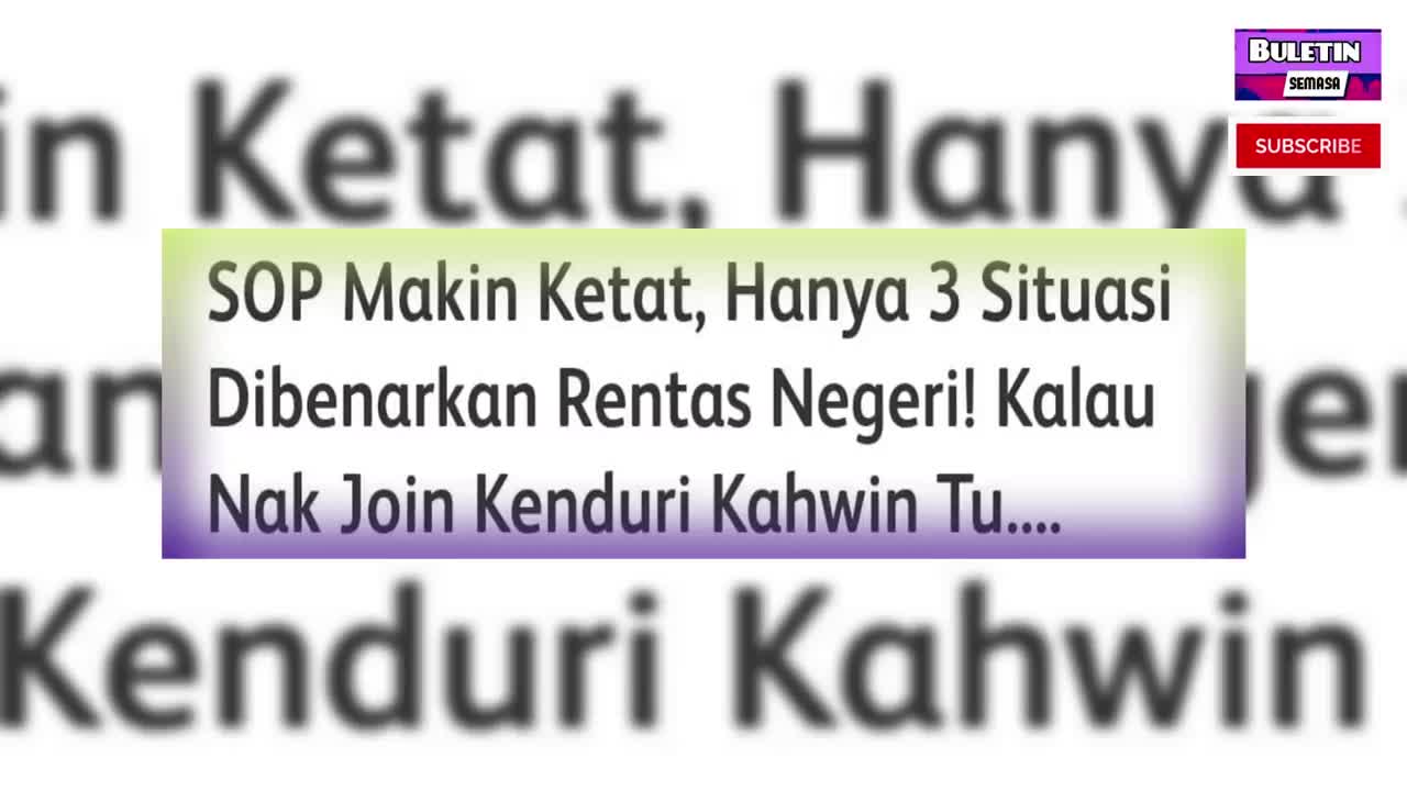 BERITA BAIK UNTUK RAKYAT MALAYSIA : 3 SYARAT UNTUK RENTAS NEGERI!!!