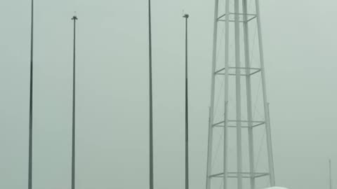 Antares Rocket Raised on launch Pad