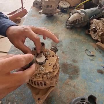 Quick repair alternator,replace carbon brush auto electrical
