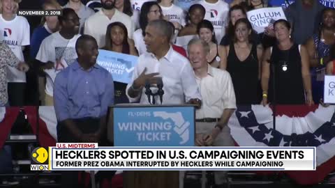 US Midterms: Former President Obama tackles heckler with sarcasm