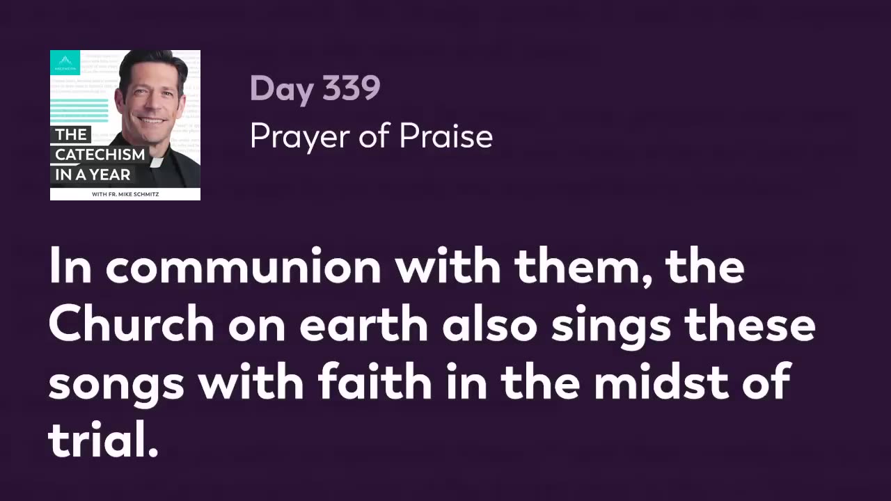 Day 339: Prayer of Praise — The Catechism in a Year (with Fr. Mike Schmitz)