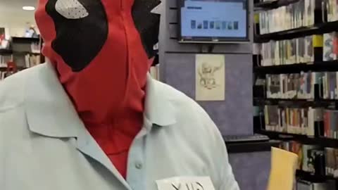 Deadpool sneaking a peak