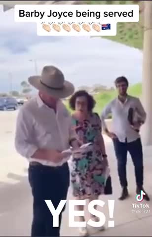 Barby Joyce charges have been served the paper for violating the right of Australians