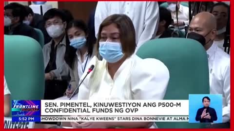 Sen. Pimentel,kinuwestiyon ang P50OMconfidential funds ng OVP