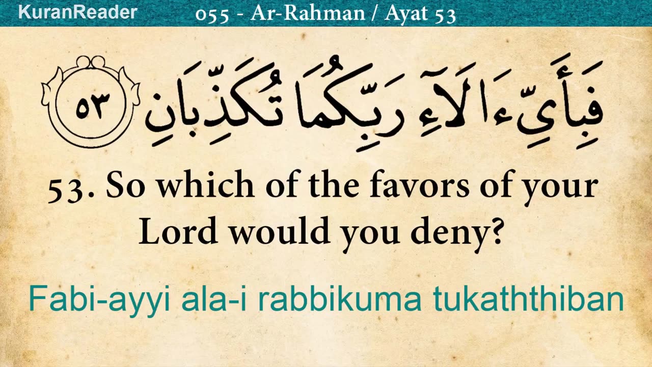 Qurran-Surah 55 Al-Rehman with English Translation