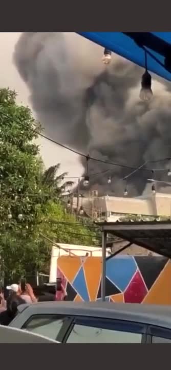 Grand Mosque Dome Collapses In Fire During Renovations In Jakarta, Indonesia