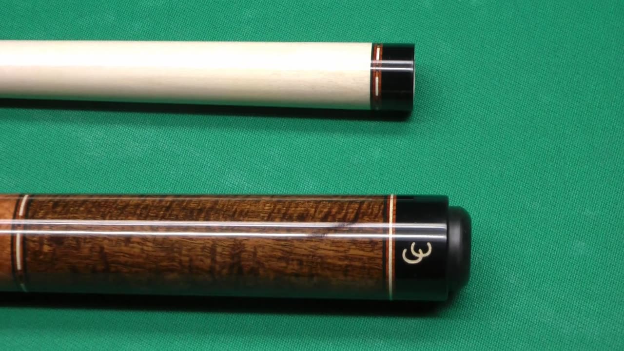 Coos Cues Amboyna Burl & Granadillo