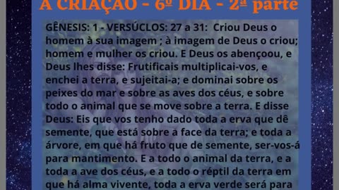 A CRIAÇÃO 6º DIA - PARTE II