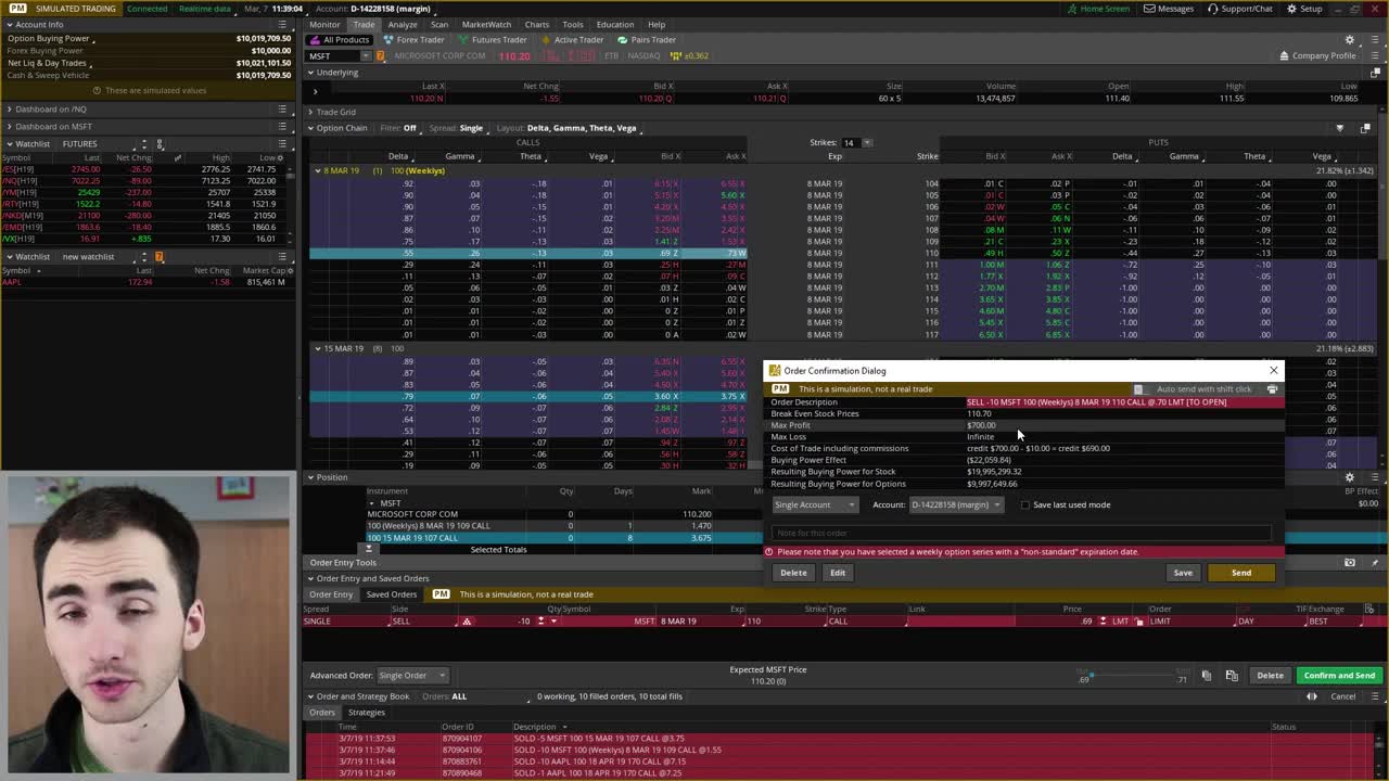 Buying And Selling Options Live On Thinkorswim - Thinkorswim Tutorial