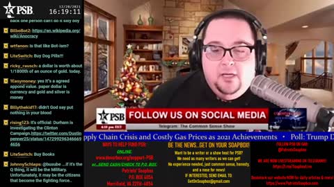 2021-12-20 15:00 EST - The Common Sense Show: with Derek & PATRIOTski