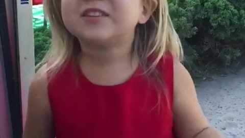 Little girl tells her dad how to act at the wedding.