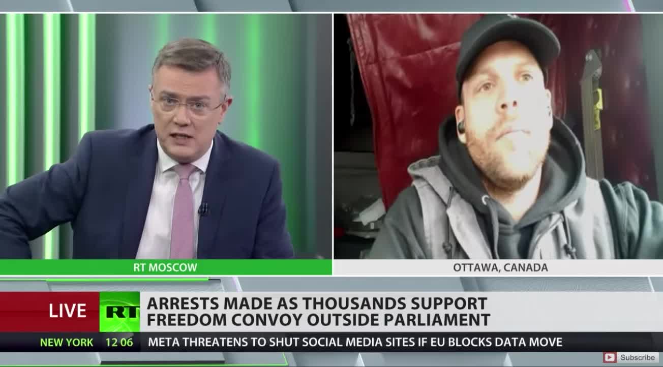 Canada Truckers Have to Tell RT News in Russia That Fake News is Lying About Convoy