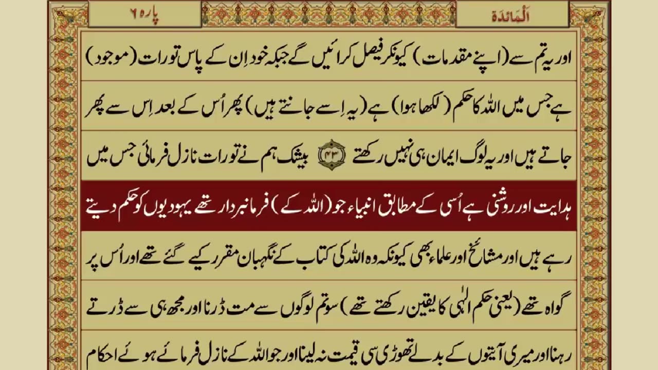 Glorious Quran - Part 06/30 with Urdu Translation - Recitation By Mishary bin Rashid Alafasy