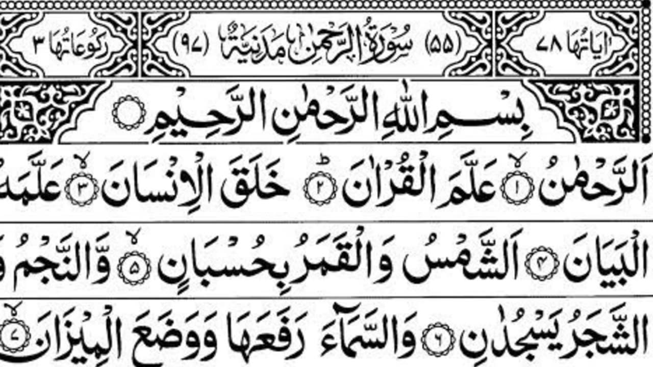 Summary of Surah Rahman