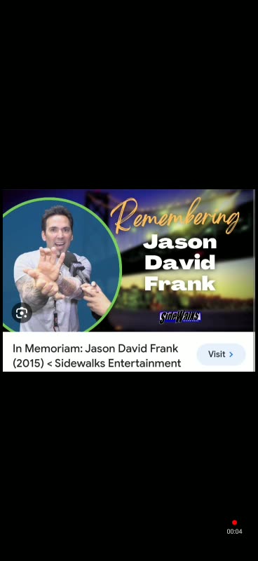 We remember jason David frank from power rangers series and movies 11/19/23part1
