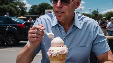 Picture Of Joe Biden Eating Ice Cream