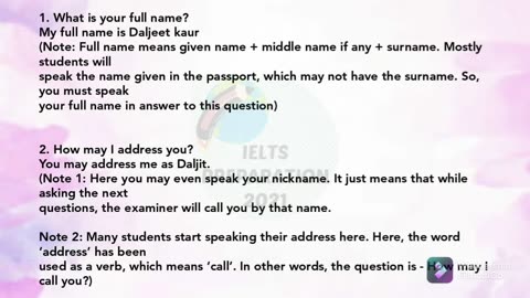 IELTS Speaking intro