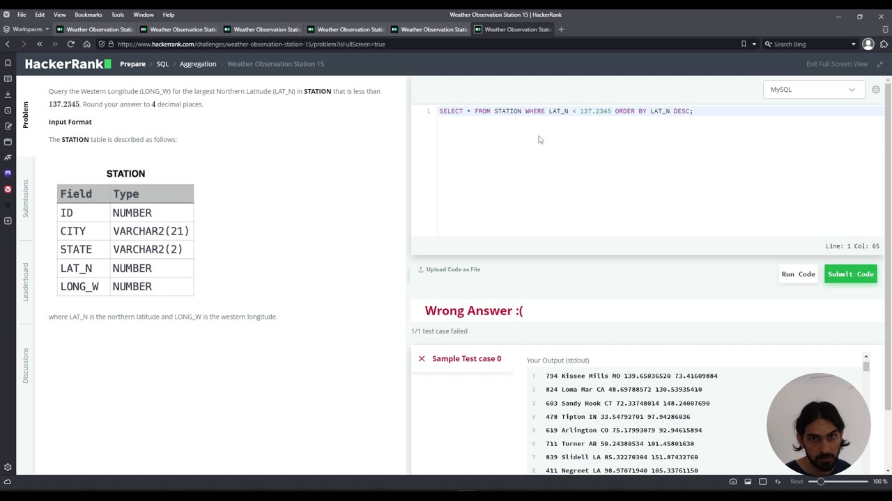 Weather Observation Station 15 | SQL Aggregation | HackerRank Solution