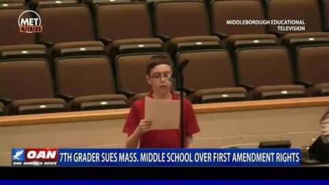 One America News Network - 7th Grader Sues Mass. Middle School Over First Amendment Rights
