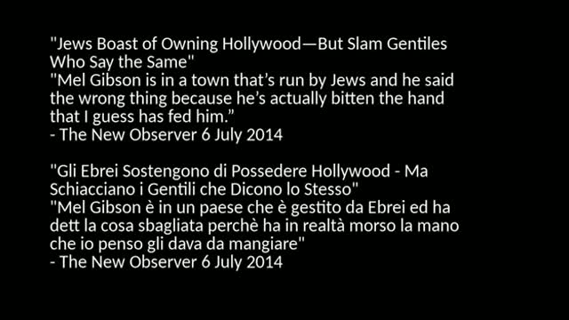 Breve storia di Mel dire la verità fa passare per antisemiti