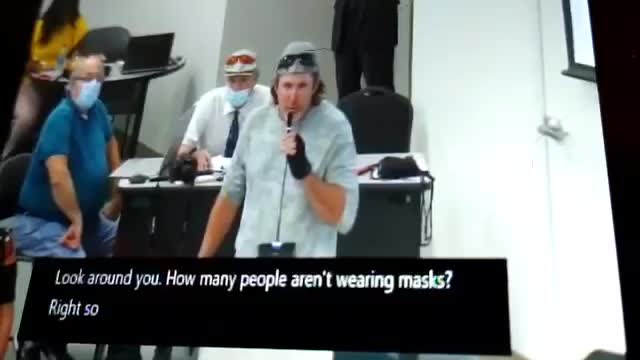 Man Addresses Representatives Over Mask Mandates - Then He Plays A Classic!