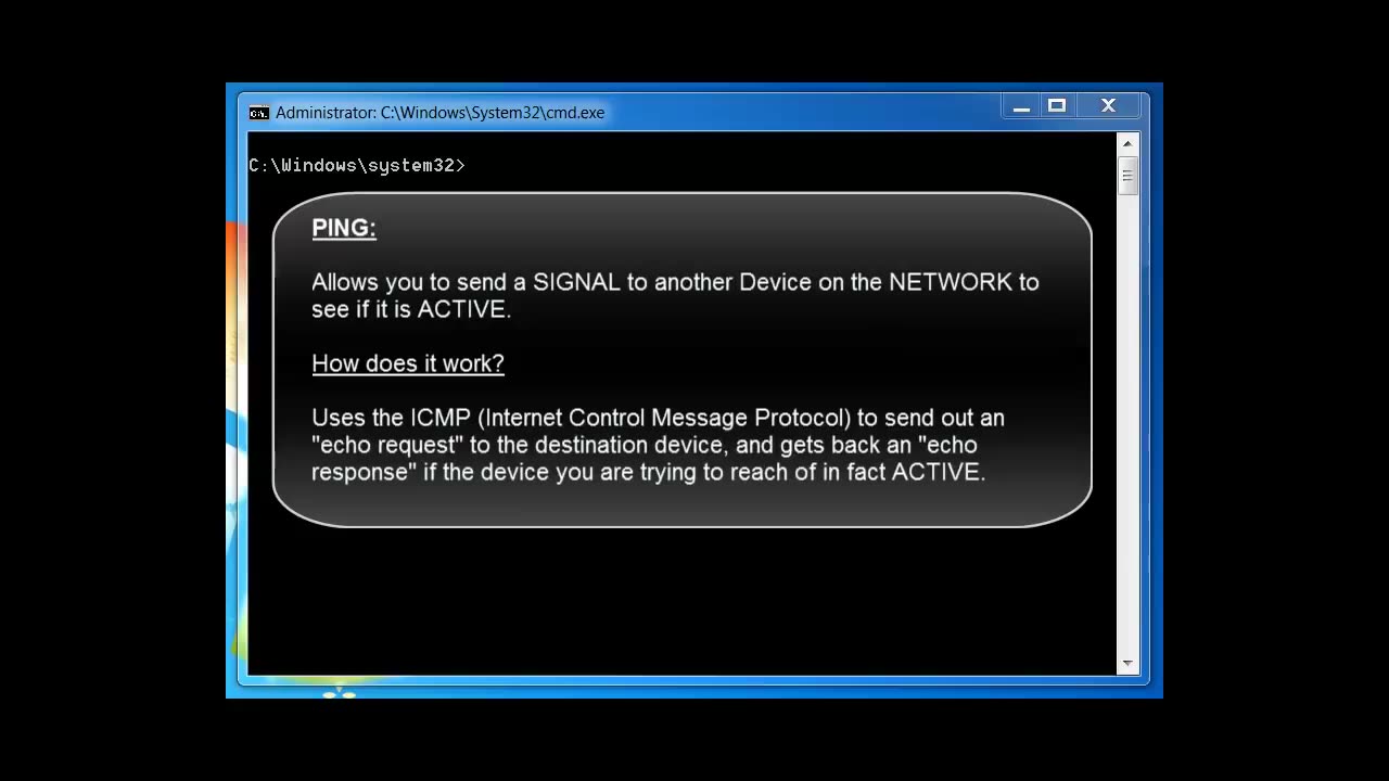 Network Troubleshooting using PING, TRACERT, IPCONFIG, NSLOOKUP COMMANDS
