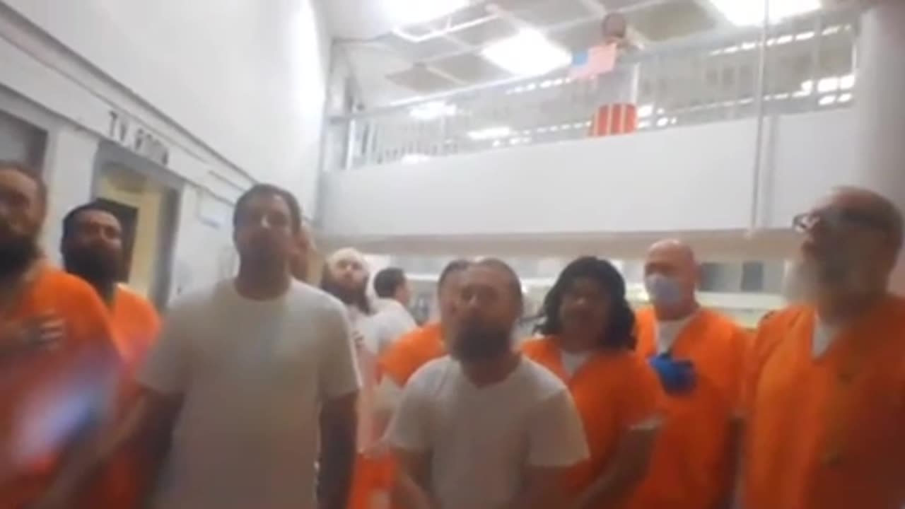 J6 Prisoners at DC Gulag Leak Video from Inside Jail Praying and Singing National Anthem!