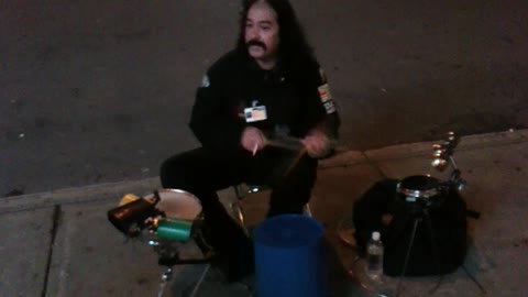 Street drummer for Matthew