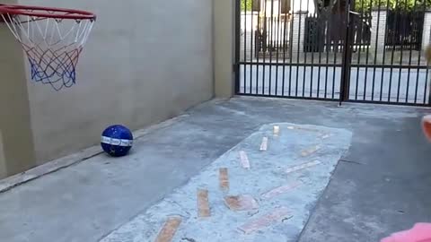 Amazing Baby Basketball Video 22 month old playing basketball