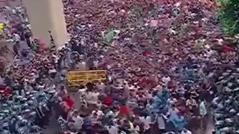 "Power of the People: Massive Protest Crowd in Bangladesh"