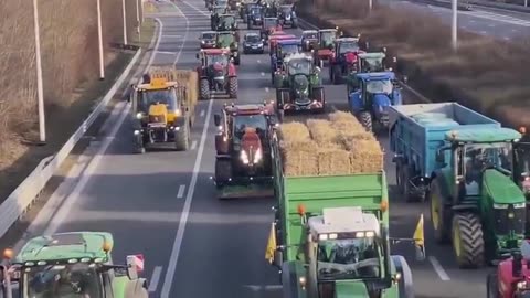 Belgian farmers have joined the protest against green taxes