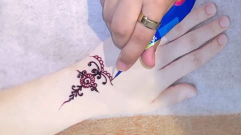 Simple mehndi design | kashees mehndi design | backhand mehndi design