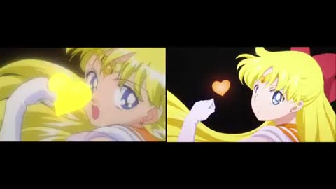 Love and Beauty Shock Comparison ( Sailor Moon SuperS VS Sailor Moon Eternal )