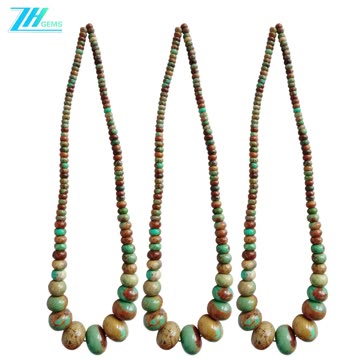 Natural turquoise roundle beads necklace Fashion matching items Trendy accessories gift 10