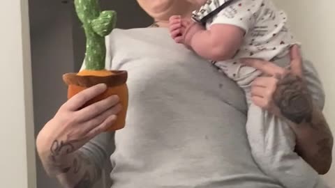 4-Month-Old Child Argues With Dancing Cactus