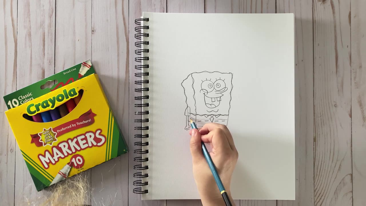 DRAWING spongebob squarpants fun art video for kids .