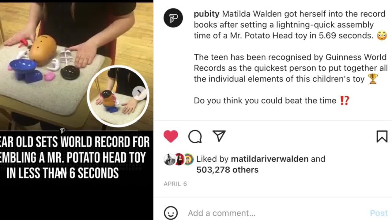 World Record fastest assembly Mr Potato Head