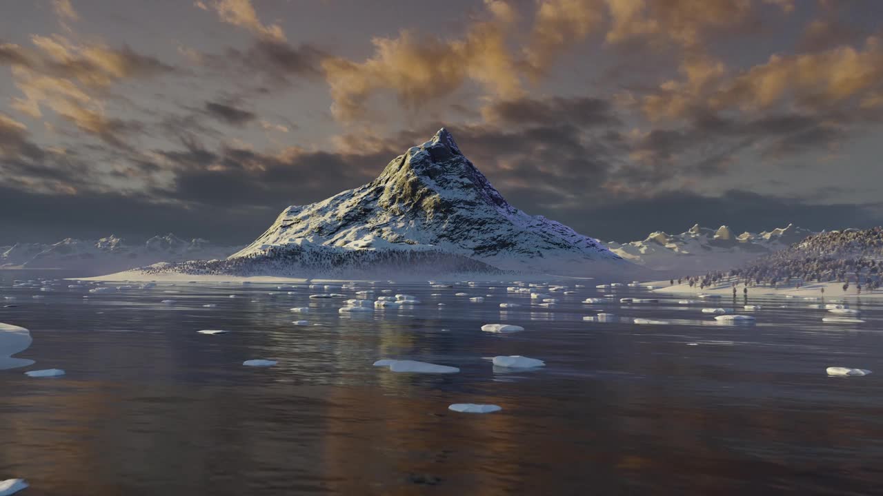 Beautiful snow-capped mountains