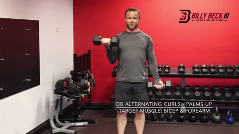 DB Alternating Curls - Palms Up