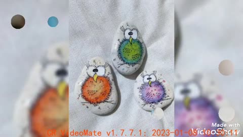 New creative arcylic painted rocks and stones