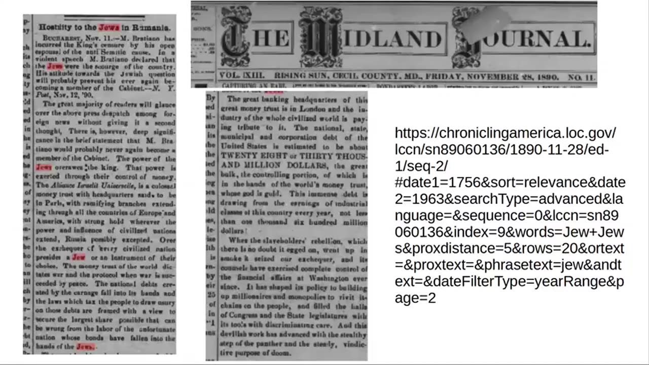 1890 article on the Jewish control of Romania