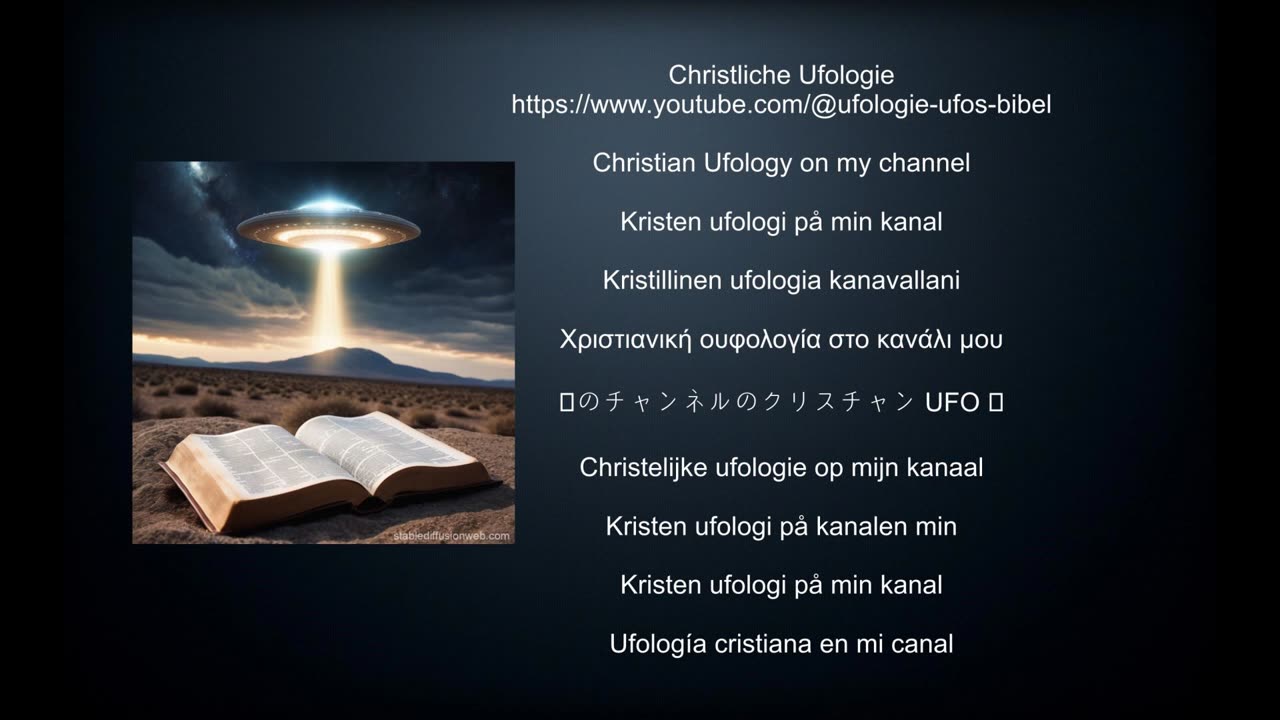 Christliche Ufologie auf meinem Kanal - Christian Ufology on my channel - Ufologie chrétienne